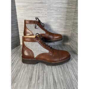 Eleventy Mens Ankle Boots Lace‎ Up Brown Leather Made in Italy Size 44 US 11